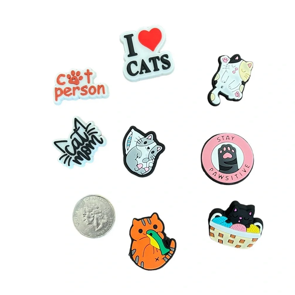 8 Cat Shoe Charm | Cat Lover | New